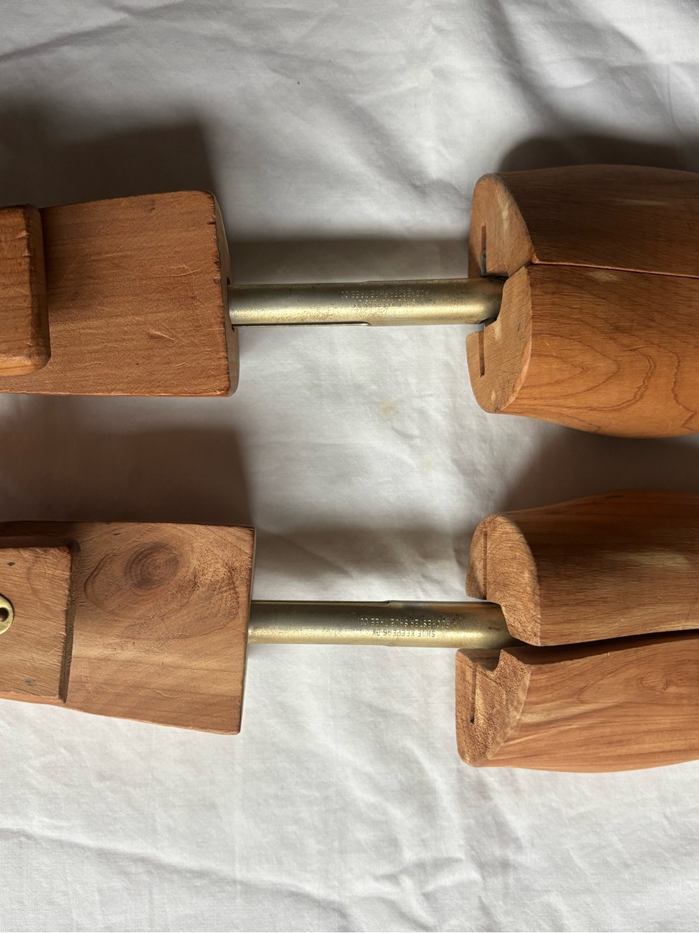 Nordstrom Men's Natural Wood Shoe Trees with Gold-Tone Spring Rods